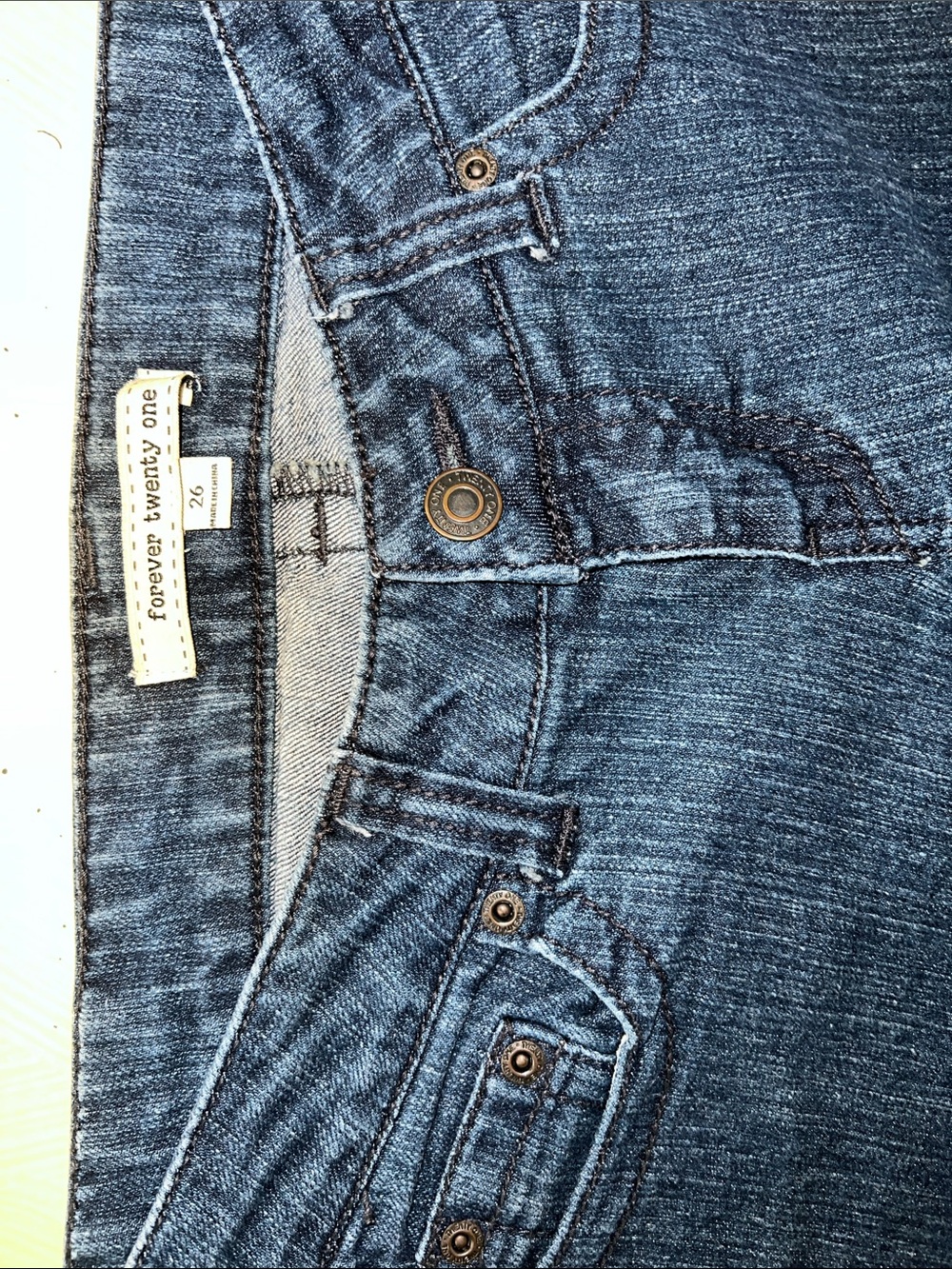 Forever 21 Blue Straight Leg Jeans